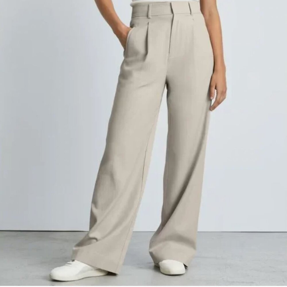 Everlane The Way High Drape Pleated Pants Size 4 Short 28" Inseam
